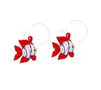YARNOW 2pièces Statuette Flottante De Poisson pour Aquarium Décoration Réaliste pour Poissons Betta Décor Verre pour Petits Aquariums Et Bocaux Eau