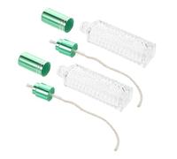 YARNOW 2Set Portable Alcohol Lamp Set For Camping And Hiking Lightweight Compact Glass Alcohol Burner With Quick Ignition With Wick For Outdoor Picnic And Tea Heating