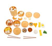YARNOW 3 Ensembles Jouets Cuisine Garçon Fille Jeu de Simulation Vapeur Bao Set Aliments Factices Kit Dinette Garçon Fille pour Développement Sensoriel et Coordination Main Œil