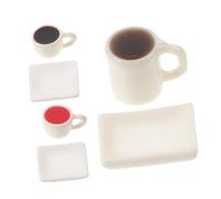 YARNOW 3 Ensembles Miniature Cup Set Styles of Tiny Mugs for Doll House Accessories Highly Realistic Design for Creative Play and Decoration