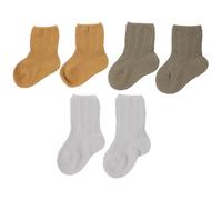 YARNOW 3 Paires de Chaussettes Chaudes Bébé en Coton Peigné Confortables et Antidérapantes, mollet, pour Tout-petits Printemps Automne