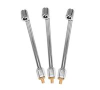 YARNOW 3 pièces Adaptateur de Gonflage avec Embout Fileté Double pour Voiture Vélo et Moto Connecteur Rapide pour Tuyau Gonfleur Pneus Mandrin à Air Portable avec Tube Extension