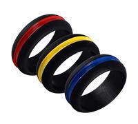 YARNOW 3 pièces Anneaux Silicone Couple Bagues Élégantes Charmantes Pour Hommes Femmes Bijoux Quotidien Cadeau Mariage Fiançailles