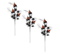 YARNOW 3 Pièces Branches Artificielles de Feuilles D'érable Noir et Tiges Citrouille pour Décoration Halloween, Design Compact Réutilisable, pour Fêtes et Décoration Intérieure