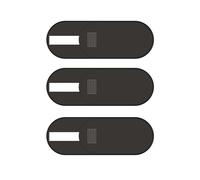 YARNOW 3 Pièces Cache Webcam Coulissant Ultra Fin en Abs | Protection Vie Privée, Ouverture et Fermeture D’une Seule Main, Ajustement Précis, Noir Discret pour Appareils