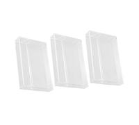 YARNOW 3 Pièces Cassette l'audio rétro Enregistrement magnétophone Stockage de Cartes de voeux étui de Transport DVD Porte-Stylo Unique Cuvette en Verre Cas Bande PP Transparent