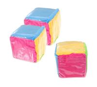 YARNOW 3 pièces Dés Éducatifs Souples avec Pochettes pour Cartes Lot de Cubes Grands pour Jeux Pédagogiques Classe Mathématique Sûr pour Garçon Fille
