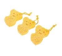 YARNOW 3 pièces Éponge de Bain Naturelle Fibre Éponges Absorbantes pour Corps et Nettoyage Doux et Exfoliation Soins Corps et Gommages Convient Salle de Bain