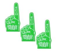 YARNOW 3 Pièces Foam Cheering Fingers Set Giant EVA Foam Hand Props Number One Lightweight Cheerleading Accessories for Football Baseball Soccer Fans