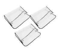 YARNOW 3 Pièces Housse Transparente Imperméable pour Dossier de Fauteuil | PVC Lisse, Nettoyage Facile et Pose Rapide, pour Salons de Coiffure et Sièges Beauté