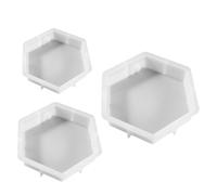 YARNOW 3 Pièces Moule en Silicone Hexagonal Blanc pour Bouquets de Mariage et Fleurs, Surface Lisse, Réduit L'adhérence, pour Maison et Espace de Travail