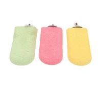 YARNOW 3 Pièces Perchoirs pour Perroquets Plateforme Colorée de Repos et Jeu Perchoir à Oiseaux avec Bâton de Meulage Naturel Adapté pour Calopsittes et Perruches Accessoires Cage Oiseaux