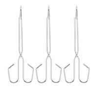 YARNOW 3 Pièces Pinces Bois Pinces à Bûches Anti-brûlure Résistantes à Haute Température Outils Barbecue Ergonomiques pour Cheminée et Grillades Extérieur