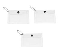 YARNOW 3 Pièces Portefeuille Transparent téléphone à clapet Changer de Pochette Titulaire pièces de Monnaie Mini Pochette Transparente Porte-Monnaie portatif Petit Portefeuille Fille PVC