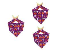 YARNOW 3 Pièces Serviette Triangulaire pour Animaux De Compagnie Adorable Bandana pour Collier De Costume Réglable Colliers De Chiot pour Chat Bavoir Portable Bandana