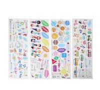YARNOW 3 planches d'autocollants muraux alphabet repositionnables pour enfants, lettres et chiffres colorés, autocollants éducatifs à décoller et coller pour la crèche, la maison,