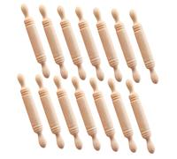 YARNOW 30 Pièces Lot de Mini à Pâtisserie Bois Naturel Accessoires Miniatures pour Garçon Fille Jouets de Cuisine pour Poupées Outils de Pâtisserie Sécurisés pour Développement Moteur et