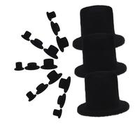 YARNOW 30 Pièces Mini Top Hat Set for DIY Clown Doll Crafts Velvet Small Hats for Halloween Party Decorations and Doll Accessories Lightweight and Detailed Miniature Caps