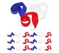 YARNOW 30 Rubans pour Médailles de Récompense en Polyester Bleu, 85cm, avec Clips pour Fixation Facile, pour Cérémonies et Fêtes Scolaires