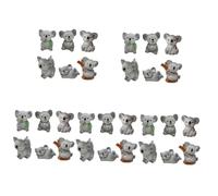 YARNOW 30pièces Figurines Miniatures Résine De Koalas Décoration De Bureau Créative Et Amusante Accessoires pour Jardins Et Gâteaux