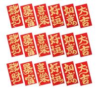 YARNOW 36 Pièces Enveloppes Rouges Traditionnelles Nouvel An Chinois Année Du Serpent Pochettes Épaisse pour Fêtes Familiales et Entreprises