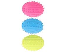 YARNOW 3pièces Balle Couinante Indestructible pour Chien Jouet à Mâcher pour Chiot Lot de Balles Entraînement Dentition