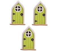 YARNOW 3pièces Décoration Bois De Porte De Fée Ornement Miniature pour Jardin Décoration Arbre Accessoire pour Créer Un Univers Féerique
