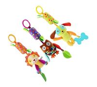 YARNOW 3pièces Hochet pour Garçon Fille Jouets Clochettes Rotatives Lit Garçon Fille Carillon à Vent Cadeaux Animaux Lion Chien Hibou
