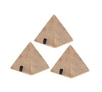 YARNOW 3pièces Pyramide Résine Décoration Pyramidale Unique Mini Pyramide Jouet Égyptienne Figurines Pyramidales Égyptiennes Ornement De Bureau