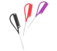 YARNOW 3pièces Set de Peignes Queue de Rat Plastique avec Aiguille Métallique Peignes à Long Manche pour Coupe Coloration et Tressage Professionnel Salon ou Usage Domestique