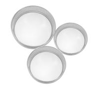 YARNOW 3pièces Tamis Métallique Rond pour Jardinage Et Poterie avec Filtration Précise pour Séparation des Impuretés du Sol