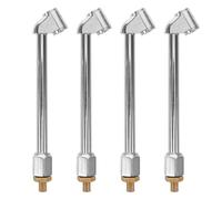 YARNOW 4 Adaptateurs pour Gonfleur de Pneus Embouts Double Tête à Filetage Extérieur Raccord Rapide pour Valve de Gonflage Vélo Moto Voiture Accessoire Compact et Portable pour