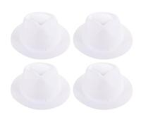 YARNOW 4 Chapeaux en Papier Blanc Légers et Créatifs pour Graffiti et Peinture, Chapeaux DIY Simples pour Fête et Activités Artistiques