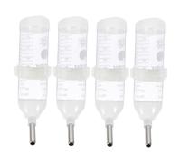 YARNOW 4 Pièces Abreuvoir Anti-Fuite pour Hamster Distributeur Eau Suspendu pour Petits Animaux avec Buse Rotative Bouteille Eau Transparente pour Rongeurs et Lapins