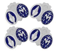 YARNOW 4 Pièces Badge commémoratif en émail artisanat rétro ornements de table Ornement rétro petite plaque décor vintage plaque de bureau Alliage de zinc