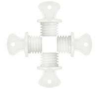 YARNOW 4 Pièces Bouchon de Bouillotte en Caoutchouc Blanc pour Chaleur | Fermeture Étanche, Usage Hiver et Voyage, pour Étudiants en Dortoirs et Aidants