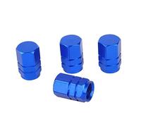 YARNOW 4 Pièces Bouchons Valve Pneu Aluminium Anodisé Couvre Ventilés Antirouille Bleu Compatibles Valves Voiture Américaines Faciles à Installer et Durables