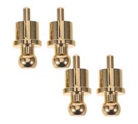 YARNOW 4 Pièces Cache-Prise Audio RCA Plaqué Or en Métal, Protection