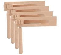 YARNOW 4 Pièces Castanets Bois à Rotation Manuelle Jouets Éducatifs pour Garçon Fille Créateur de Bruit pour Intérêt Créativité