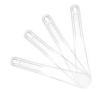 YARNOW 4 Pièces Chausse-pied Télescopique en Plastique Transparent 23cm | Format Compact, Manche Court Ergonomique, Surface Lisse, Rangement Suspendu, Usage Mobile