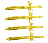 YARNOW 4 Pièces De Pirate Pour Enfants Fête Gonflable Gonflables Halloween Cotillons Gonflables Faire La Fête Pour Enfants Golden Film D'aluminium