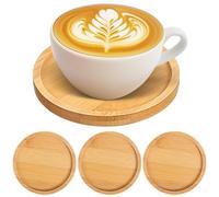 YARNOW 4 Pièces Dessous de Verre en Bambou Mosaïque Réutilisable pour Tasses et Petits Objets, Design Artisanal Unique, Maison Cuisine