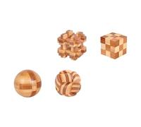 YARNOW 4 Pièces Jeu de Éducatif de Jouets Kongming pour Adultes Développez Votre Intelligence et Résolvez des Problèmes pour Renforcer Les Liens Parent et Éloigner des Écrans