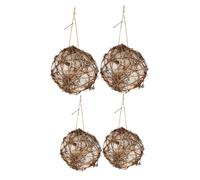 YARNOW 4 pièces Kit de Matériaux de Nidification pour Sphères DIY pour Nichoirs Accessoires Faits Main pour Jardin Terrasse et Intérieur Spécial Amateurs Oiseaux