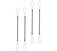 YARNOW 4 Pièces Lanière Stylet Noire Anti-perte pour Tablette et Carnet, | Fixation Sécurisée, Légère, pour Cours en Ligne et Écriture, Plastique Noir