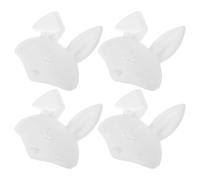 YARNOW 4 Pièces Masque Féminin Blanc Mat en Pvc Non Peint, Accessoire de Masque de Carnaval Unique, Léger et Confortable pour Festival et Bal Masqué