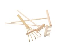 YARNOW 4 pièces Outils de Râteau Mini Zen pour Décoration de Bureau et Maison Accessoires de Jardin de Sable pour Créer Un Ambiance Zen