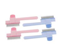 YARNOW 4 pièces Peigne de Toilettage pour Animaux avec Dents Acier Inoxydable Autonettoyant à Unique Adapté Aux Chiens et pour Éliminer Poils Morts et Faciliter Entretien