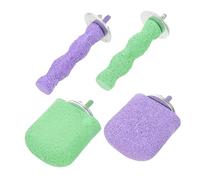 YARNOW 4 Pièces Perchoirs pour Oiseaux Support Naturel de Meulage des Griffes pour Perroquets Perruches Cockatiels Matériaux Sûrs et Durables