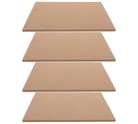 YARNOW 4 Pièces Planche en Fibre de Densité Mdf Carrée Teinte Brun pour Décoration Intérieure Stable et Adhérence de Peinture Forte, pour Travaux Manuels et Artisanat